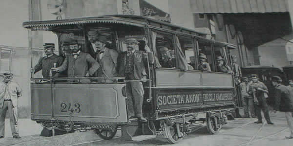 Tram per Monza. Illustrazione Italiana